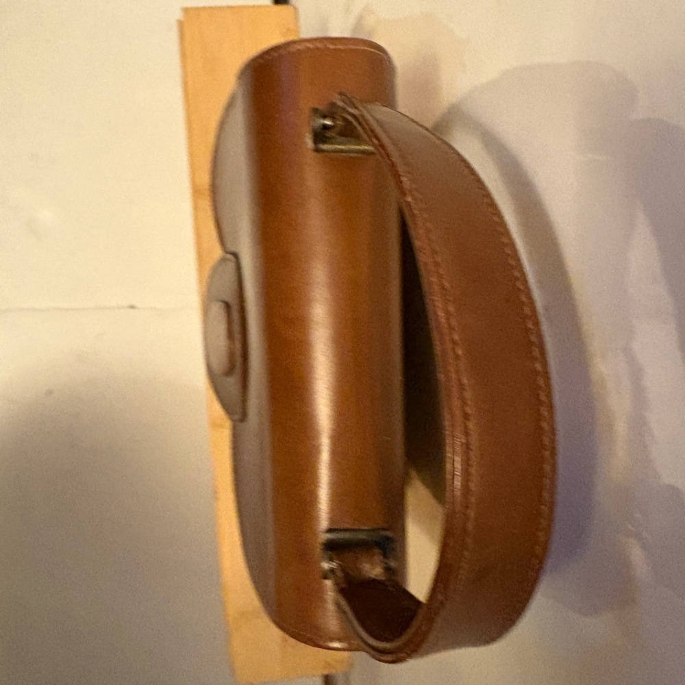 Vintage Brown on brown geometric accents purse - Picture 3 of 9